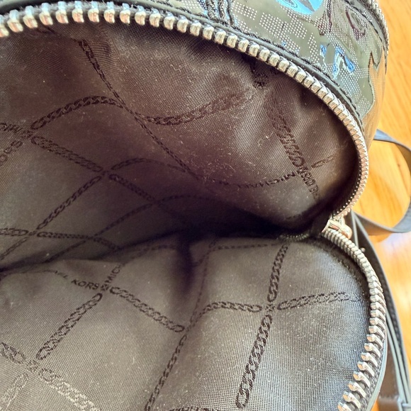 Michael Kors Black Rhea Patent Mini Backpack main image 4